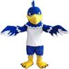Blue-and-White Hawk Eagle Mascot Costume Adult Size for Men & Women with Built-in Fan Inside the Head view 1