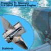 AQUAMAN 9.25x11 Outboard Propeller fit Mercury Engine 9.9/15/20HP Tohatsu Engine 9.9/15/18HP 14 Spline view 2