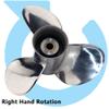AQUAMAN 9.25x11 Outboard Propeller fit Mercury Engine 9.9/15/20HP Tohatsu Engine 9.9/15/18HP 14 Spline view 3