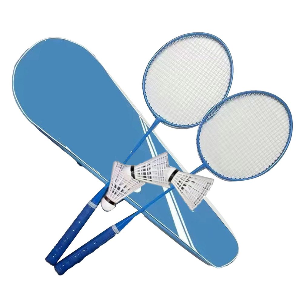 Lightweight, Portable Badminton Rackets Set for Adults and Teenagers (Sky Blue