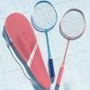 Lightweight, Portable Badminton Rackets Set for Adults and Teenagers (Sky Blue view 2