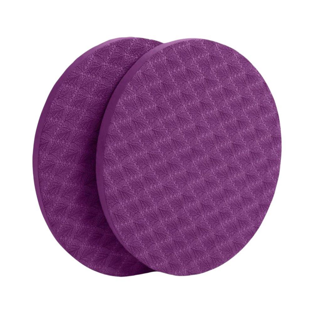 MBKHFLL Yoga Knee Guard 2 pieces, foam Pilates Knee Guard Yoga Knee Guard Support Round Pads Anti slip Fitness Anti slip Pads. Suitable for offices, homes, knees, elbows, wrists, and hands(Purple)
