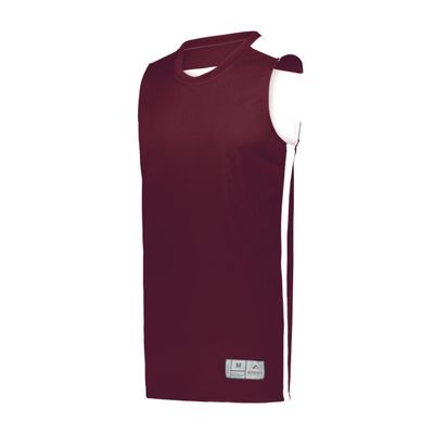 Augusta Sportswear Youth Swish Reversible Basketball Jersey, Maroon/White, S
