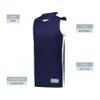 Augusta Sportswear Youth Swish Reversible Basketball Jersey, Navy/White, M view 4