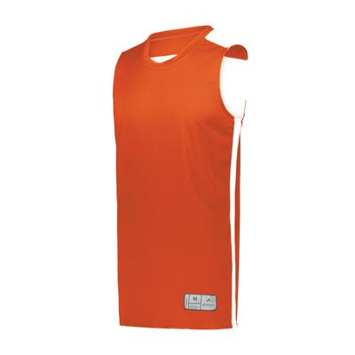 Augusta Sportswear Youth Swish Reversible Basketball Jersey, Orange/White, M
