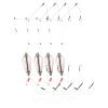 4Pcs Fishing Bait Cage, Fishing Bait Traps Copper Spring Basket Lure Feeder with Hooks Fishing Accessories