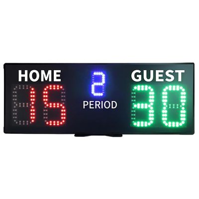 HUTOOLEE Wall-Mount LED Scoreboard, Multisport Digital Scoreboard with Remote Control, Timing Function/2 Power Supply Methods, for Basketball, Table Tennis, Soccer, Volleyball