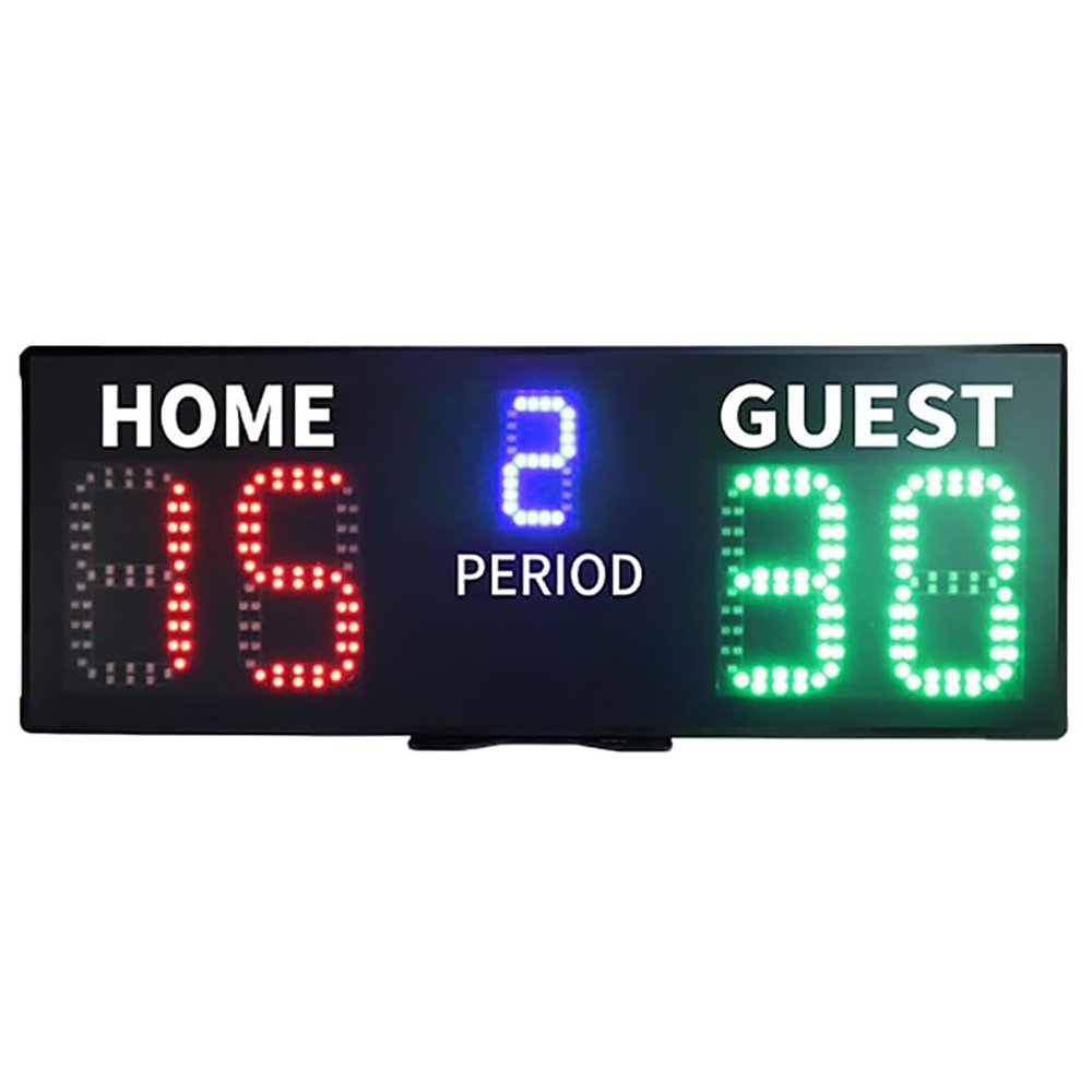 HUTOOLEE Wall-Mount LED Scoreboard, Multisport Digital Scoreboard with Remote Control, Timing Function/2 Power Supply Methods, for Basketball, Table Tennis, Soccer, Volleyball