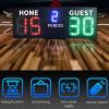 HUTOOLEE Wall-Mount LED Scoreboard, Multisport Digital Scoreboard with Remote Control, Timing Function/2 Power Supply Methods, for Basketball, Table Tennis, Soccer, Volleyball view 2