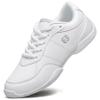 FUQIAO Girls White Cheerleading Shoes Lightweight Youth Cheer Competition Sneakers Kids Training Tennis Shoes, White 11.5 Little Kid view 1