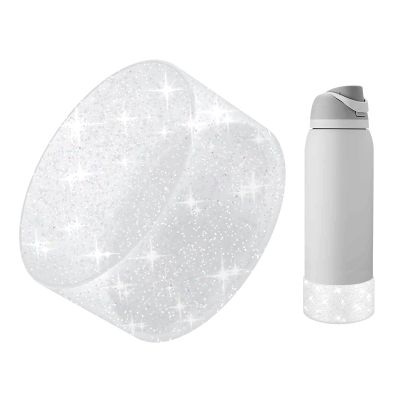 BKBY Protective Glitter Silicone Boot Compatible with Owala 24oz 32oz 40oz, Bling Cup Sleeve Bottom Bumper Cover Compatible with Owala FreeSip, Twist, or Flip Stainless Steel Water Bottles