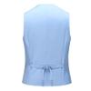 Maiyifu-GJ Men's Slim Fit Suit Vest Business Formal Dress Waistcoat Vests Sleeveless Jacket for Wedding Party Dinner (Light Blue,Medium) view 2