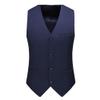 Maiyifu-GJ Men's Slim Fit Suit Vest Business Formal Dress Waistcoat Vests Sleeveless Jacket for Wedding Party Dinner (Dark Blue,XX-Large) view 1