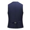 Maiyifu-GJ Men's Slim Fit Suit Vest Business Formal Dress Waistcoat Vests Sleeveless Jacket for Wedding Party Dinner (Dark Blue,XX-Large) view 2