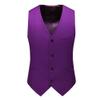 Men's Slim Fit Suit Vest Business Formal Dress Waistcoat Vests Sleeveless Jacket for Wedding Party Dinner (Purple,XX-Large) view 1