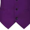Men's Slim Fit Suit Vest Business Formal Dress Waistcoat Vests Sleeveless Jacket for Wedding Party Dinner (Purple,XX-Large) view 4