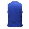 Maiyifu-GJ Men's Slim Fit Suit Vest Business Formal Dress Waistcoat Vests Sleeveless Jacket for Wedding Party Dinner (Blue,6X-Large) view 2