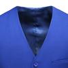 Maiyifu-GJ Men's Slim Fit Suit Vest Business Formal Dress Waistcoat Vests Sleeveless Jacket for Wedding Party Dinner (Blue,6X-Large) view 3