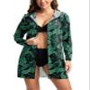 Women's UPF 50+ Swim Cover Up Sun Protection Hoodie Long Jacket SPF Lightweight Beach Cover Ups for Women(Leaf,L) view 1