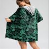 Women's UPF 50+ Swim Cover Up Sun Protection Hoodie Long Jacket SPF Lightweight Beach Cover Ups for Women(Leaf,L) view 2