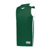 Augusta Sportswear Youth Swish Reversible Basketball Jersey, Dark Green/White, M view 1