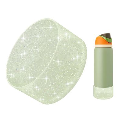 BKBY Protective Glitter Silicone Boot Compatible with Owala 24oz 32oz 40oz, Bling Cup Sleeve Bottom Bumper Cover Compatible with Owala FreeSip, Twist, or Flip Stainless Steel Water Bottles