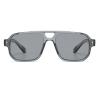 YAMEIZE Pilot Double Bridge Rectangle Sunglasses - 70s Retro Classic Square Eyewear UV400 Protection Driving for Women Men view 3