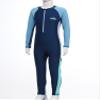 Linjinx Kids Boys One-Piece Long Sleeve Swimwear Full Body Rash Guard Sunsuit Swimsuit Wetsuit Beachwear Bathing Suit Navy Blue 7-8 Years view 4