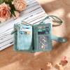 Amsgedhie Personalized Wallet Women Small with Birth Flower and Name: Custom Bi-fold Women's Wallets - Ladies Minimalist Wallet for Women Teen Girls Gift (Cyan, Birth Flower Name 1#) view 3