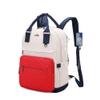 Angel Kiss Backpack Purse for Women, Large Travel Backpack with USB Port, Anti-Theft Design, Water-Resistant Daypack for Casual and Business for Work Beige-Red view 1