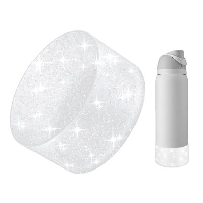 BKBY Protective Glitter Silicone Boot Compatible with Owala 24oz 32oz 40oz, Bling Cup Sleeve Bottom Bumper Cover Compatible with Owala FreeSip, Twist, or Flip Stainless Steel Water Bottles