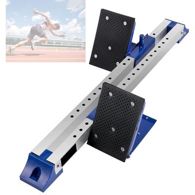 HUTOOLEE Track and Field Starting Blocks, Multi-Function Aluminum Alloy Competition Starting Blocks, 6 Angles Adjustment/Wear-Resistant Non-Slip Rubber Pedal, for Schools, Training Grounds
