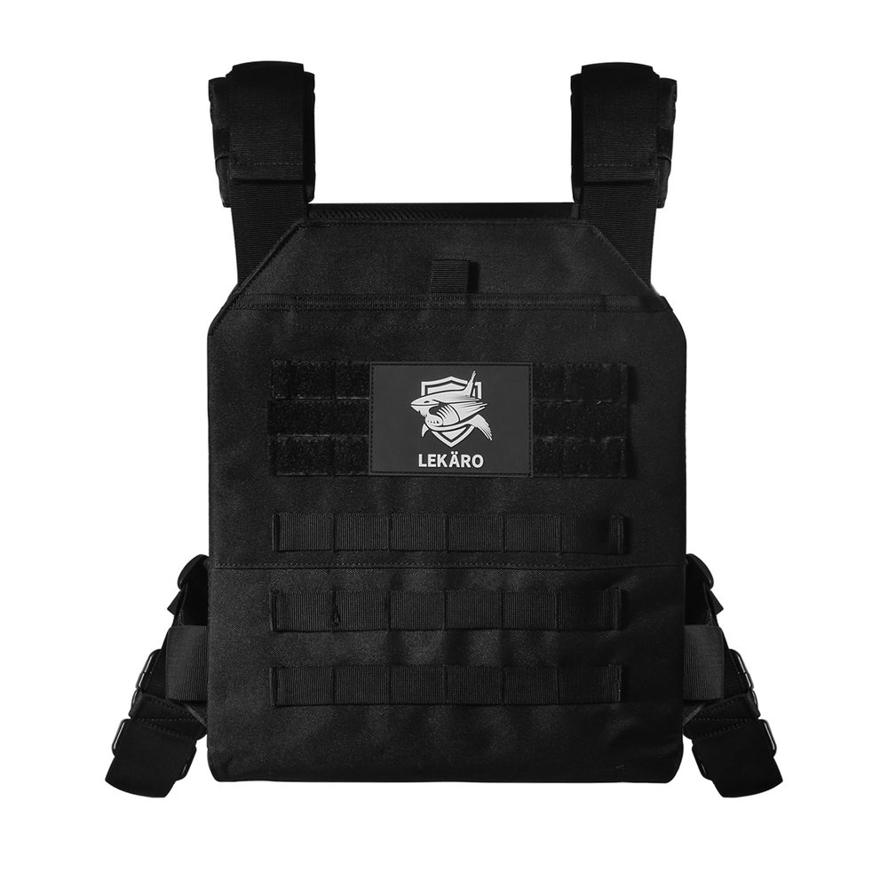 Adjustable Weighted Vest (Weights Not Included), Heavy-Duty Weight Vest for Rucking & Strength Training, Tactical Vest Fits 10x12 Plates, Breathable Fitness Gear for Men & Women