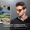 ATTCL Bundle Sports Polarized Sunglasses For Men Cycling Driving Fishing 100% UV Protection:(8587-black-red)+(2021-Black+grey) view 3