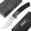 BKER PLUS Elso Folder - Outdoor knife with D2 upswept blade - Professional Frame-Lock knife large - EDC Utility Knife with G10 handle black - folding & pocket knife with clip & case view 1