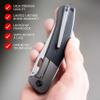 BKER PLUS Elso Folder - Outdoor knife with D2 upswept blade - Professional Frame-Lock knife large - EDC Utility Knife with G10 handle black - folding & pocket knife with clip & case view 2