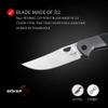 BKER PLUS Elso Folder - Outdoor knife with D2 upswept blade - Professional Frame-Lock knife large - EDC Utility Knife with G10 handle black - folding & pocket knife with clip & case view 3