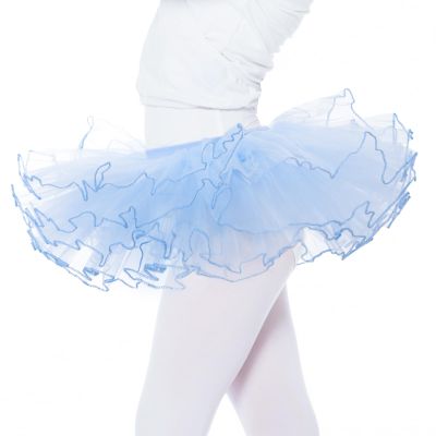 Bezioner Girls Tutu Skirts,Ballet Dance Skirts for Kids,4 Layers Tulle Dress Up for Toddler Girls Blue 1-3 Years