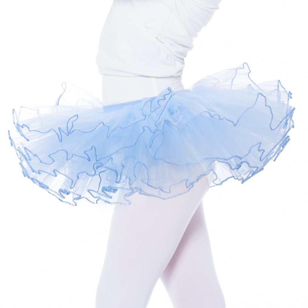 Bezioner Girls Tutu Skirts,Ballet Dance Skirts for Kids,4 Layers Tulle Dress Up for Toddler Girls Blue 1-3 Years