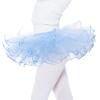 Bezioner Girls Tutu Skirts,Ballet Dance Skirts for Kids,4 Layers Tulle Dress Up for Toddler Girls Blue 1-3 Years view 1