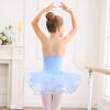 Bezioner Girls Tutu Skirts,Ballet Dance Skirts for Kids,4 Layers Tulle Dress Up for Toddler Girls Blue 1-3 Years view 4