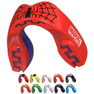 Marvel Spider-Man Sports Mouthguard Dual Layer Premium Protection Junior Gum Shield with Case for Boxing, MMA, Rugby, Martial Arts, Judo and All Contact Sports