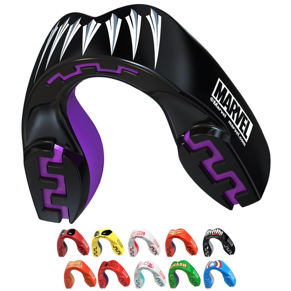 Marvel Black Panther Sports Mouthguard Dual Layer Premium Protection Adults Gum Shield with Case for Boxing, MMA, Rugby, Martial Arts, Judo and All Contact Sports