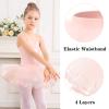 Bezioner Girls Tutu Skirts,Ballet Dance Skirts for Kids,4 Layers Tulle Dress Up for Toddler Girls Pink 1-3 Years view 4