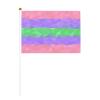 Joisbs Trigender Pride Flag LGBTQ Vibrant Double-Sided Handheld Flags 5.5x8.3in: Celebrate Election Day with Style! Pack of 10 - Order Now! view 1