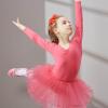Girls Ballet Leotards with Skirt Classic Long Sleeve Dance Gymnastic Ballerina Dress Ballet Tutu for (G, 5-6 Years) view 2