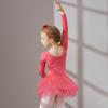 Girls Ballet Leotards with Skirt Classic Long Sleeve Dance Gymnastic Ballerina Dress Ballet Tutu for (G, 5-6 Years) view 4