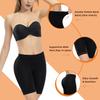 ATTLADY Slip Shorts for Women Seamless Smooth Boyshort Panties Anti-Chafing Underwear Shorts for Dresses, 2Black&2Nude, Large view 2