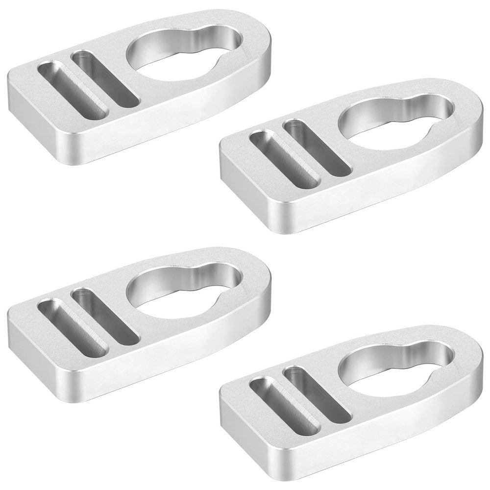 Zonon 4 Pcs Aluminum Strap Kayak Seat Clips and Hooks Kayak Seat Clips Replacement Kit Kayak Seat Repair Clip Kayak Lock Seat Parts Buckle Clip Kayak Accessories(Silver)