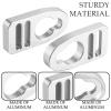 Zonon 4 Pcs Aluminum Strap Kayak Seat Clips and Hooks Kayak Seat Clips Replacement Kit Kayak Seat Repair Clip Kayak Lock Seat Parts Buckle Clip Kayak Accessories(Silver) view 2